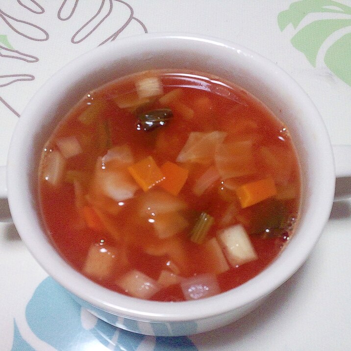 野菜たっぷり♪スパイシートマトスープ＋＋